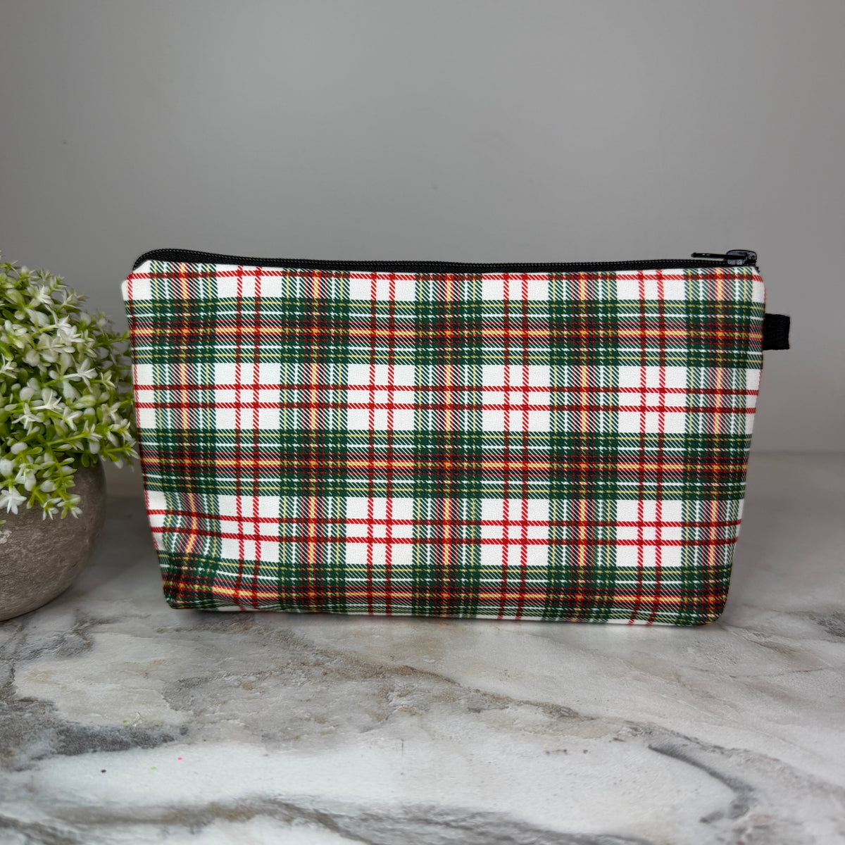 Pouch - Plaid Red Green