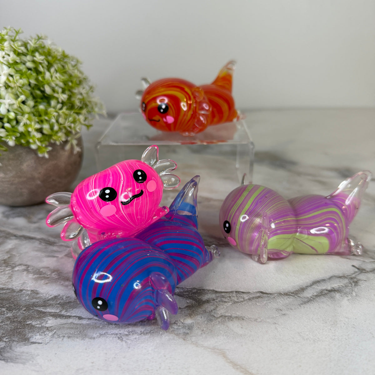 Squishy Toy - Axolotl, Marble