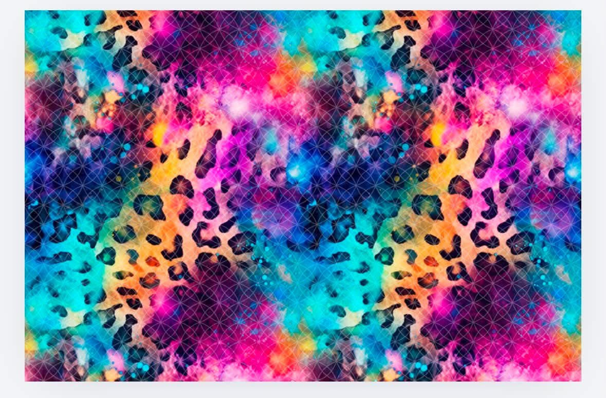 Desk Mat - Tie Dye Leopard
