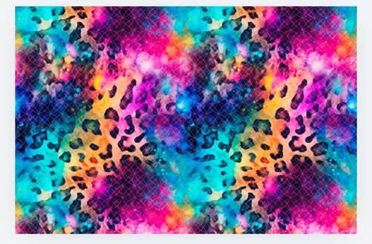 Desk Mat - Tie Dye Leopard