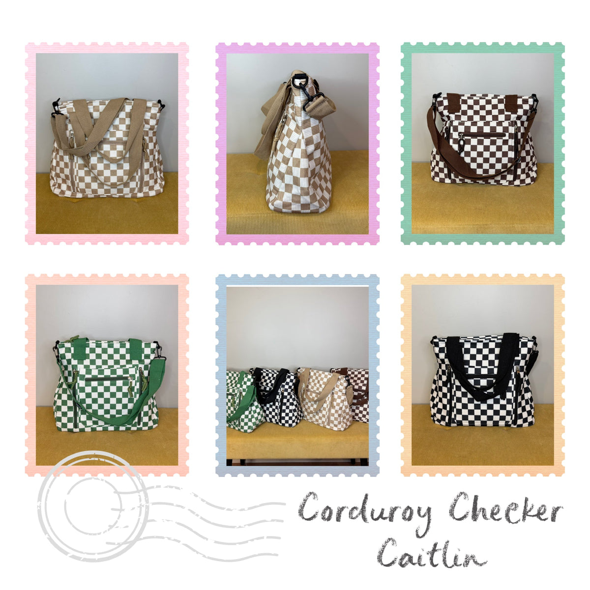 Caitlin Handbag - Corduroy Checker