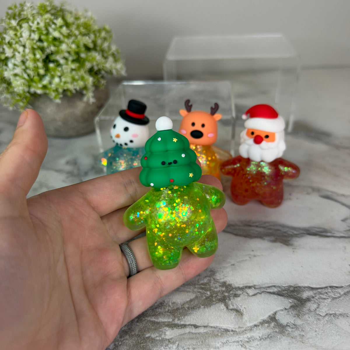 Squishy Toy - Christmas Glitter Characters