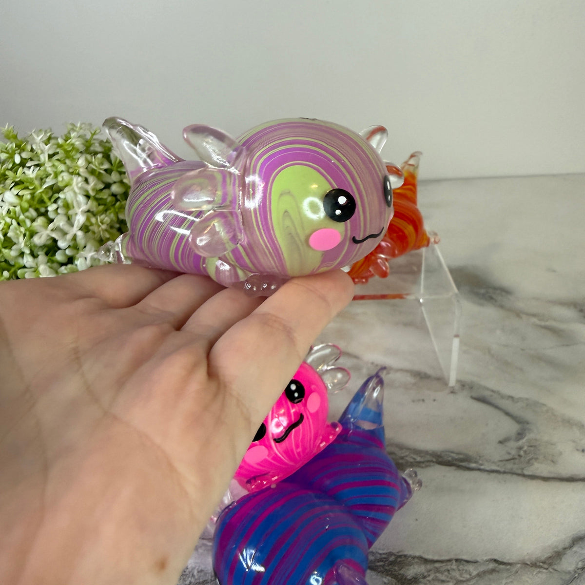 Squishy Toy - Axolotl, Marble