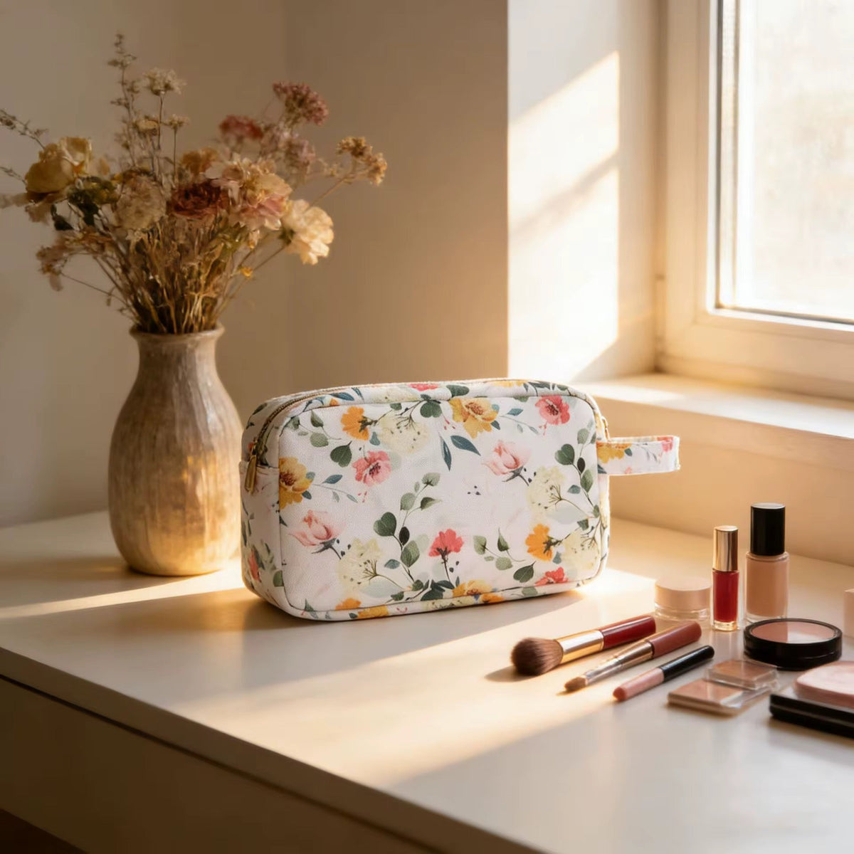 Rectangle Zip Pouch - Floral