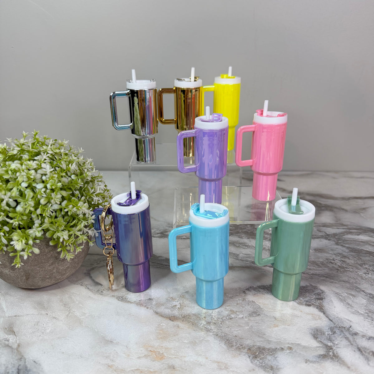 Keychain - Lip Balm Tumbler Holographic
